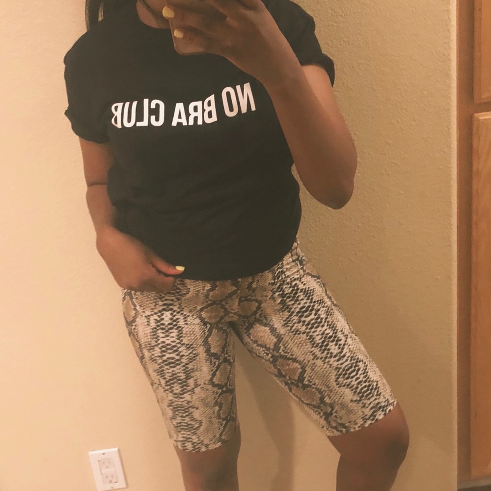 Snakeskin Biker Shorts